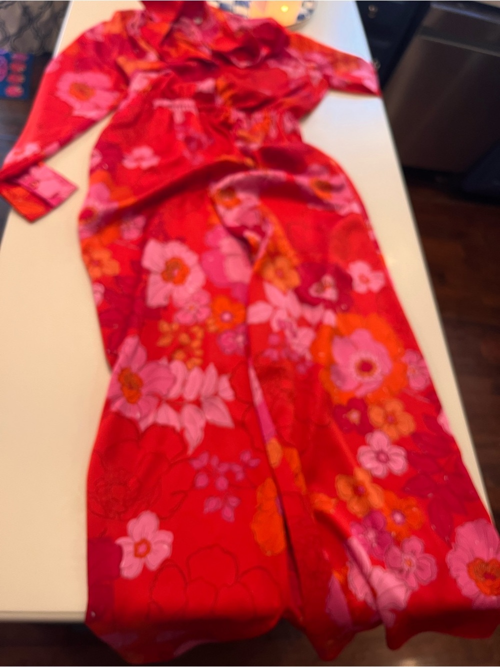 Women’s  Red Floral jumpsuit  - Brand